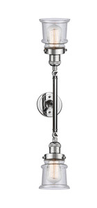 Canton - 2 Light - 6 inch - Polished Chrome - Bath Vanity Light (208L-PC-G184S)