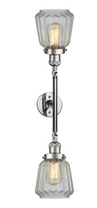 Chatham - 2 Light - 7 inch - Polished Chrome - Bath Vanity Light (208L-PC-G142-LED)