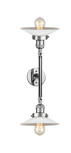 Halophane - 2 Light - 9 inch - Polished Chrome - Bath Vanity Light (208L-PC-G1-LED)