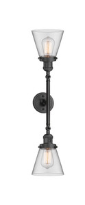 Cone - 2 Light - 6 inch - Oil Rubbed Bronze - Bath Vanity Light (208L-OB-G62)