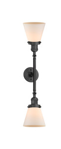 Cone - 2 Light - 6 inch - Oil Rubbed Bronze - Bath Vanity Light (208L-OB-G61)