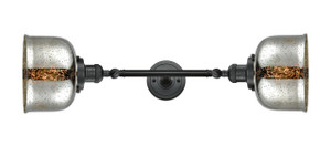 Bell - 2 Light - 8 inch - Matte Black - Bath Vanity Light (208L-BK-G78)