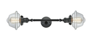 Oxford - 2 Light - 8 inch - Matte Black - Bath Vanity Light (208L-BK-G532-LED)