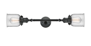 Bell - 2 Light - 5 inch - Matte Black - Bath Vanity Light (208L-BK-G52-LED)