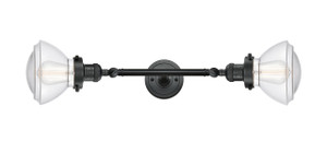 Olean - 2 Light - 7 inch - Matte Black - Bath Vanity Light (208L-BK-G322-LED)