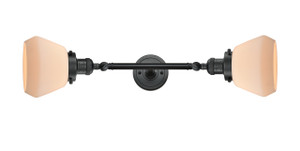 Fulton - 2 Light - 7 inch - Matte Black - Bath Vanity Light (208L-BK-G171-LED)