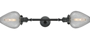 Geneseo - 2 Light - 7 inch - Matte Black - Bath Vanity Light (208L-BK-G165-LED)