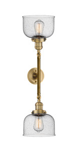 Bell - 2 Light - 8 inch - Brushed Brass - Bath Vanity Light (208L-BB-G74)