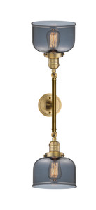 Bell - 2 Light - 8 inch - Brushed Brass - Bath Vanity Light (208L-BB-G73-LED)