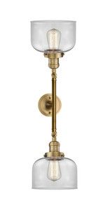 Bell - 2 Light - 8 inch - Brushed Brass - Bath Vanity Light (208L-BB-G72)