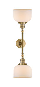 Bell - 2 Light - 8 inch - Brushed Brass - Bath Vanity Light (208L-BB-G71-LED)