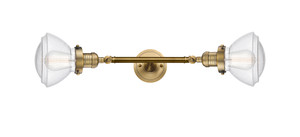 Olean - 2 Light - 7 inch - Brushed Brass - Bath Vanity Light (208L-BB-G324-LED)