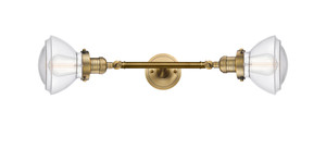 Olean - 2 Light - 7 inch - Brushed Brass - Bath Vanity Light (208L-BB-G322-LED)
