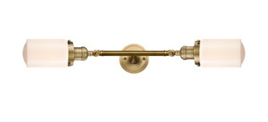 Dover - 2 Light - 5 inch - Brushed Brass - Bath Vanity Light (208L-BB-G311-LED)