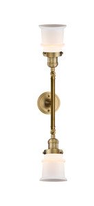 Canton - 2 Light - 6 inch - Brushed Brass - Bath Vanity Light (208L-BB-G181S-LED)