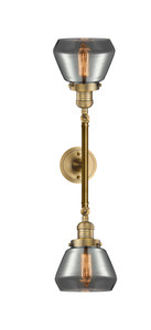 Fulton - 2 Light - 7 inch - Brushed Brass - Bath Vanity Light (208L-BB-G173)
