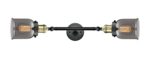 Bell - 2 Light - 5 inch - Black Antique Brass - Bath Vanity Light (208L-BAB-G53)