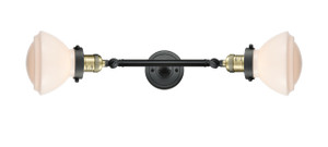Olean - 2 Light - 7 inch - Black Antique Brass - Bath Vanity Light (208L-BAB-G321-LED)