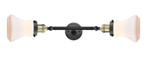 Bellmont - 2 Light - 6 inch - Black Antique Brass - Bath Vanity Light (208L-BAB-G191-LED)