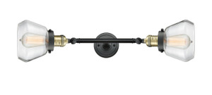 Fulton - 2 Light - 7 inch - Black Antique Brass - Bath Vanity Light (208L-BAB-G172)