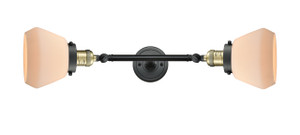Fulton - 2 Light - 7 inch - Black Antique Brass - Bath Vanity Light (208L-BAB-G171-LED)