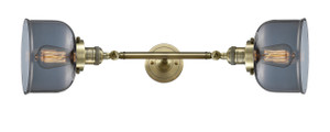 Bell - 2 Light - 8 inch - Antique Brass - Bath Vanity Light (208L-AB-G73-LED)