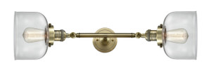 Bell - 2 Light - 8 inch - Antique Brass - Bath Vanity Light (208L-AB-G72-LED)