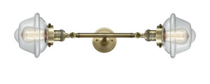 Oxford - 2 Light - 8 inch - Antique Brass - Bath Vanity Light (208L-AB-G532-LED)