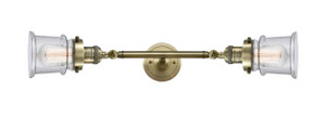 Canton - 2 Light - 6 inch - Antique Brass - Bath Vanity Light (208L-AB-G184S-LED)