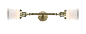 Canton - 2 Light - 6 inch - Antique Brass - Bath Vanity Light (208L-AB-G181S)