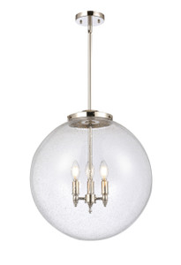 Beacon - 3 Light - 18 inch - Polished Nickel - Cord hung - Pendant (221-3S-PN-G204-18)