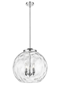 Athens Water Glass - 3 Light - 18 inch - Polished Chrome - Cord hung - Pendant (221-3S-PC-G1215-18-LED)