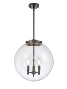 Beacon - 3 Light - 16 inch - Oil Rubbed Bronze - Cord hung - Pendant (221-3S-OB-G202-16-LED)
