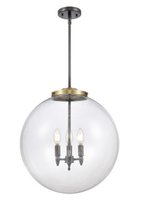 Beacon - 3 Light - 18 inch - Black Antique Brass - Cord hung - Pendant (221-3S-BAB-G202-18-LED)