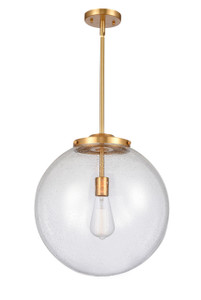 Beacon - 1 Light - 16 inch - Satin Gold - Stem Hung - Pendant (221-1S-SG-G204-16)