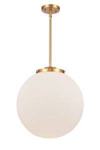 Beacon - 1 Light - 16 inch - Satin Gold - Stem Hung - Pendant (221-1S-SG-G201-16-LED)
