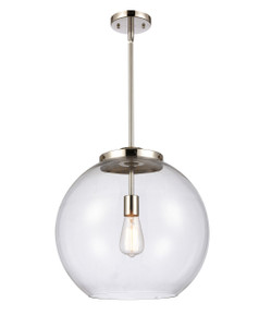 Athens - 1 Light - 16 inch - Polished Nickel - Stem Hung - Pendant (221-1S-PN-G122-16)