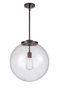 Beacon - 1 Light - 16 inch - Oil Rubbed Bronze - Stem Hung - Pendant (221-1S-OB-G204-16-LED)