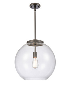 Athens - 1 Light - 16 inch - Oil Rubbed Bronze - Stem Hung - Pendant (221-1S-OB-G122-16)