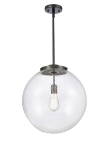 Beacon - 1 Light - 16 inch - Matte Black - Stem Hung - Pendant (221-1S-BK-G204-16)