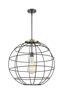 Lake Placid - 1 Light - 22 inch - Black Antique Brass - Pendant (221-1S-BAB-CE-22-BK)