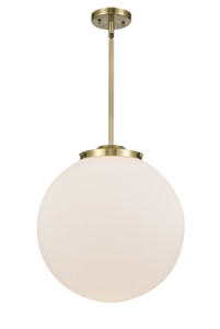 Beacon - 1 Light - 16 inch - Antique Brass - Stem Hung - Pendant (221-1S-AB-G201-16-LED)