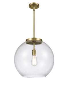Athens - 1 Light - 16 inch - Antique Brass - Stem Hung - Pendant (221-1S-AB-G124-16)