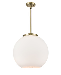 Athens - 1 Light - 16 inch - Antique Brass - Stem Hung - Pendant (221-1S-AB-G121-16-LED)