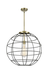 Lake Placid - 1 Light - 22 inch - Antique Brass - Pendant (221-1S-AB-CE-22-BK)