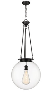 Beacon - 1 Light - 18 inch - Matte Black - Chain Hung - Pendant (221-1P-BK-G202-18)