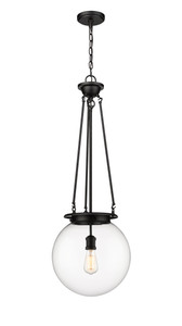 Beacon - 1 Light - 14 inch - Matte Black - Chain Hung - Pendant (221-1P-BK-G202-14)