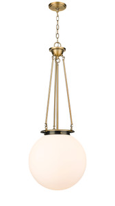 Beacon - 1 Light - 16 inch - Brushed Brass - Chain Hung - Pendant (221-1P-BB-G201-16)