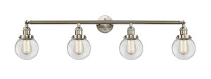Beacon - 4 Light - 42 inch - Brushed Satin Nickel - Bath Vanity Light (215-SN-G202-6)