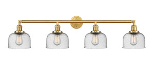 Bell - 4 Light - 44 inch - Satin Gold - Bath Vanity Light (215-SG-G74-LED)